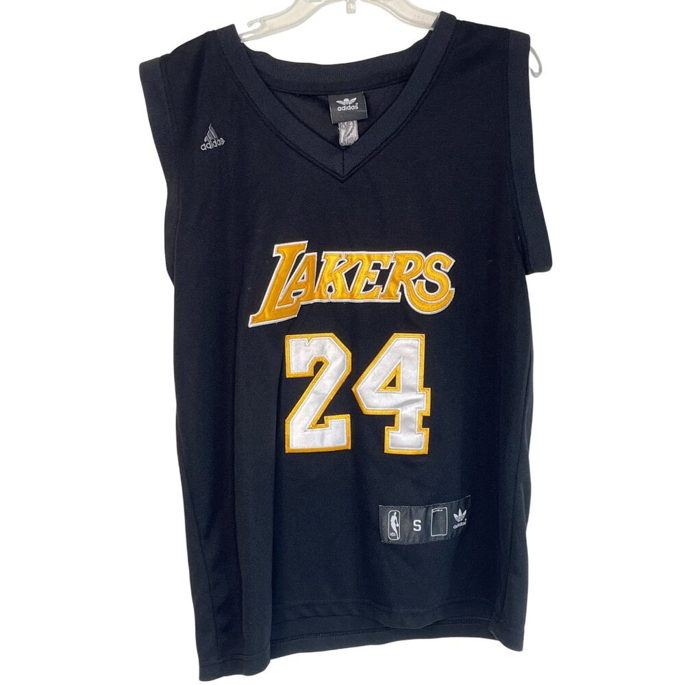 Adidas Black Mamba Lakers 24 Basketball Jersey S NBA Official Black & Gold 60a